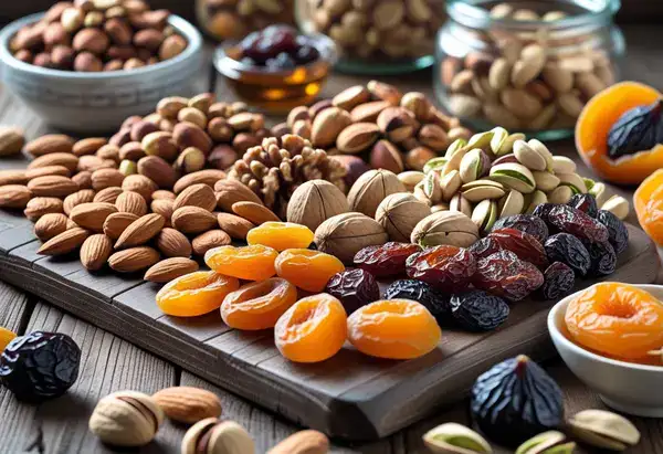 Varie tipologie di frutta secca ed essiccata