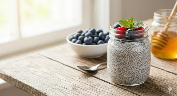 Chia pudding con frutti di bosco