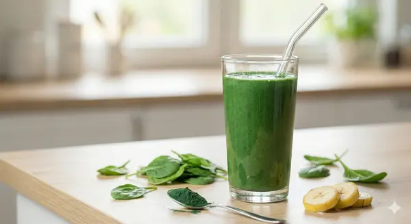 Frullato con alga spirulina
