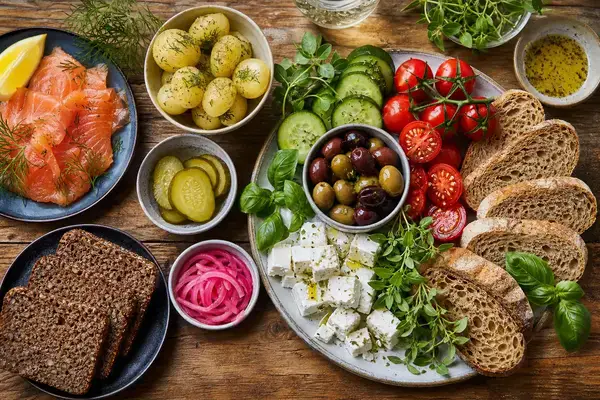 Preparazioni tipiche della dieta nordica e della dieta mediterranea